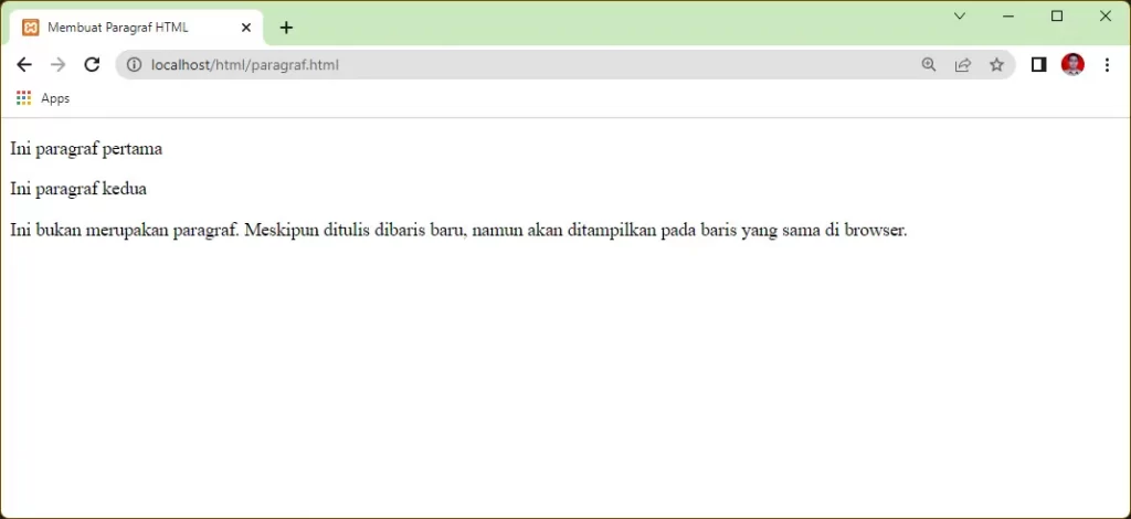 Membuat Paragraf pada HTML
